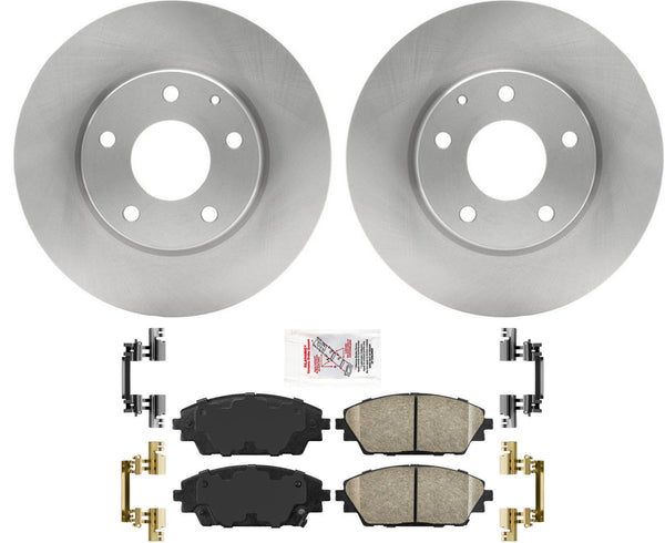 Front Disc Brake Rotors Ceramic Pads for Front Wheel Drive 2016-2021 Mazda CX-3