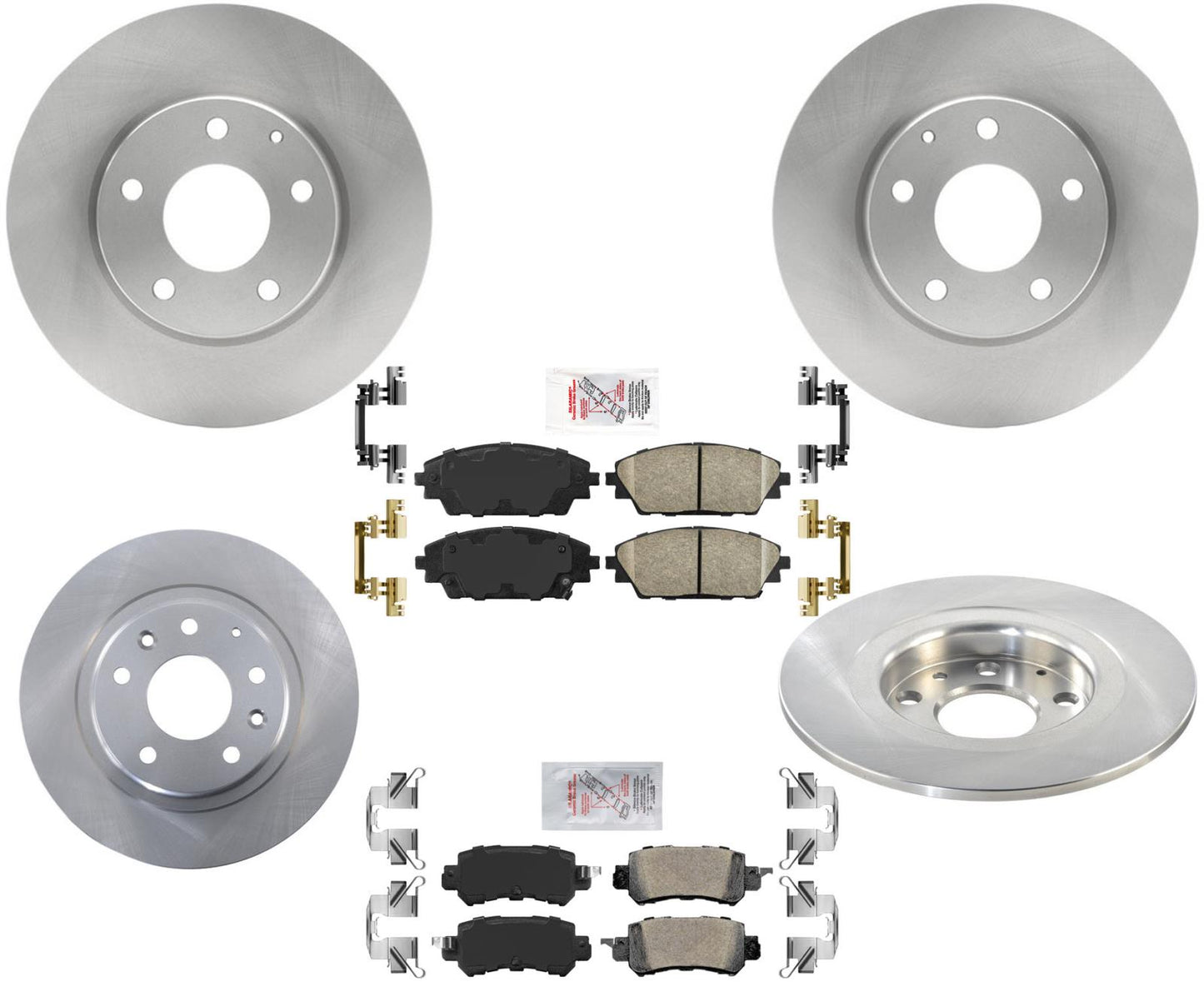 F&amp;R Rotores de freno de disco Pastillas de cerámica para tracción delantera 2016-2021 Mazda CX-3