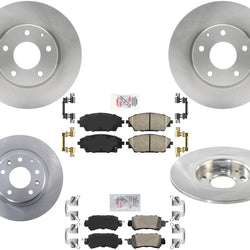 F&R Disc Brake Rotors Ceramic Pads for Front Wheel Drive 2016-2018 Mazda CX-3