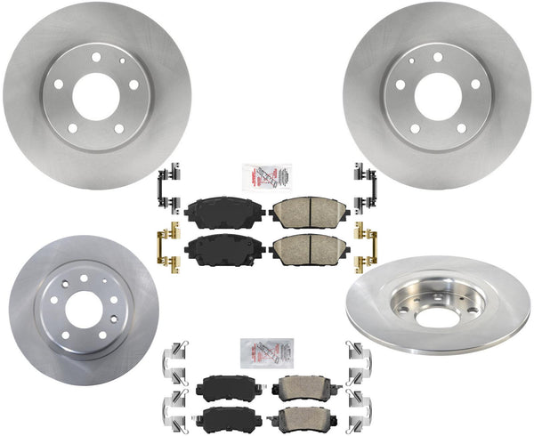 F&R Disc Brake Rotors Ceramic Pads for Front Wheel Drive 2016-2018 Mazda CX-3