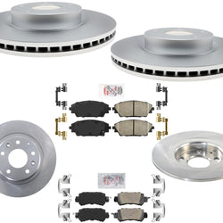 F&R Disc Brake Rotors Ceramic Pads For All Wheel Drive 2016-2018 Mazda CX-3