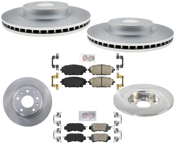 F&R Disc Brake Rotors Ceramic Pads For All Wheel Drive 2016-2018 Mazda CX-3