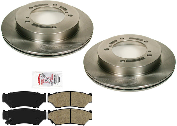 For 1996-1997 Geo Tracker 4 door Semi Metallic Front Brake Pads & Brake Rotors