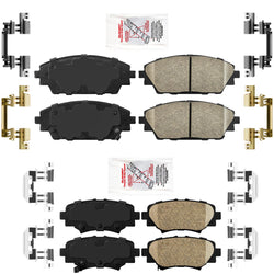 Front Rear AmeriPro Ceramic Pads for 14-18 Mazda 3 Built in Japan with 295MM Rot