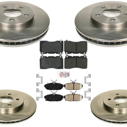 Front & Rear Brake Disc Rotors Brake Pads Fits 07-11 Mustang 5.4L Shelby GT500