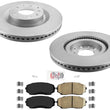 AmeriBRAKES Coated Front Disc Brake Rotors & Brake Pads For 07-2015 Mazda CX-9