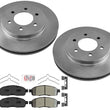 Se adapta a rotores de freno delanteros Ford F150 4x4 de 6 pernos 04-08 con almohadillas semimetálicas AmeriPRO