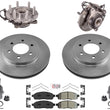Fits 2004 Ford F150 4x4 6 Stud Front Brake Rotors Hub Wheel Bearing Assemblys