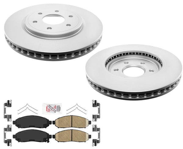 Front Coated Disc Brake Rotors Pads For Nissan Pathfinder 4.0L 2005-2012
