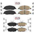AmeriBRAKES Front & Rear Ceramic Pads For & Hardware 11-14 Mustang 3.7L V6