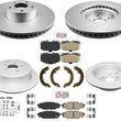 AmeriBRAKES Coated Front R Disc Brake Rotors & Pads For 09-10 Subaru Impreza WRX