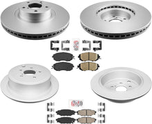 AmeriBRAKES Rotores y pastillas de freno de disco F &amp; R recubiertos para Subaru Legacy 2.5i 13-14