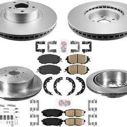 Coated Front Disc Brake Rotors & Rear Rotors Brake Pads For 13-2020 Subaru BRZ