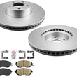 AmeriBRAKES Coated Front Disc Brake Rotors & Pads For 2013-14 Subaru Legacy 2.5i