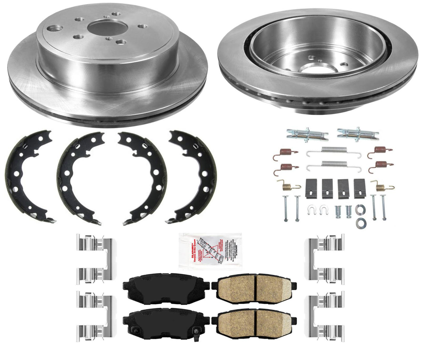 AmeriBRAKES REAR Disc Brake Rotors & Brake Pads For 2013-2020 Subaru BRZ
