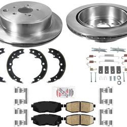 AmeriBRAKES REAR Disc Brake Rotors & Brake Pads For 2013-2020 Subaru BRZ