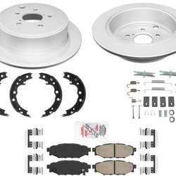 AmeriBRAKES Coated REAR Disc Brake Rotors & Pads For 2013-14 Subaru Legacy 2.5i