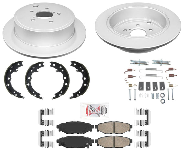 AmeriBRAKES Coated REAR Disc Brake Rotors & Pads For 2013-14 Subaru Legacy 2.5i