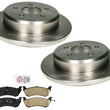 Rear Disc Brake Rotors & Pads For 96-02 Lincoln Town Car Rear W/ Steel Caliper