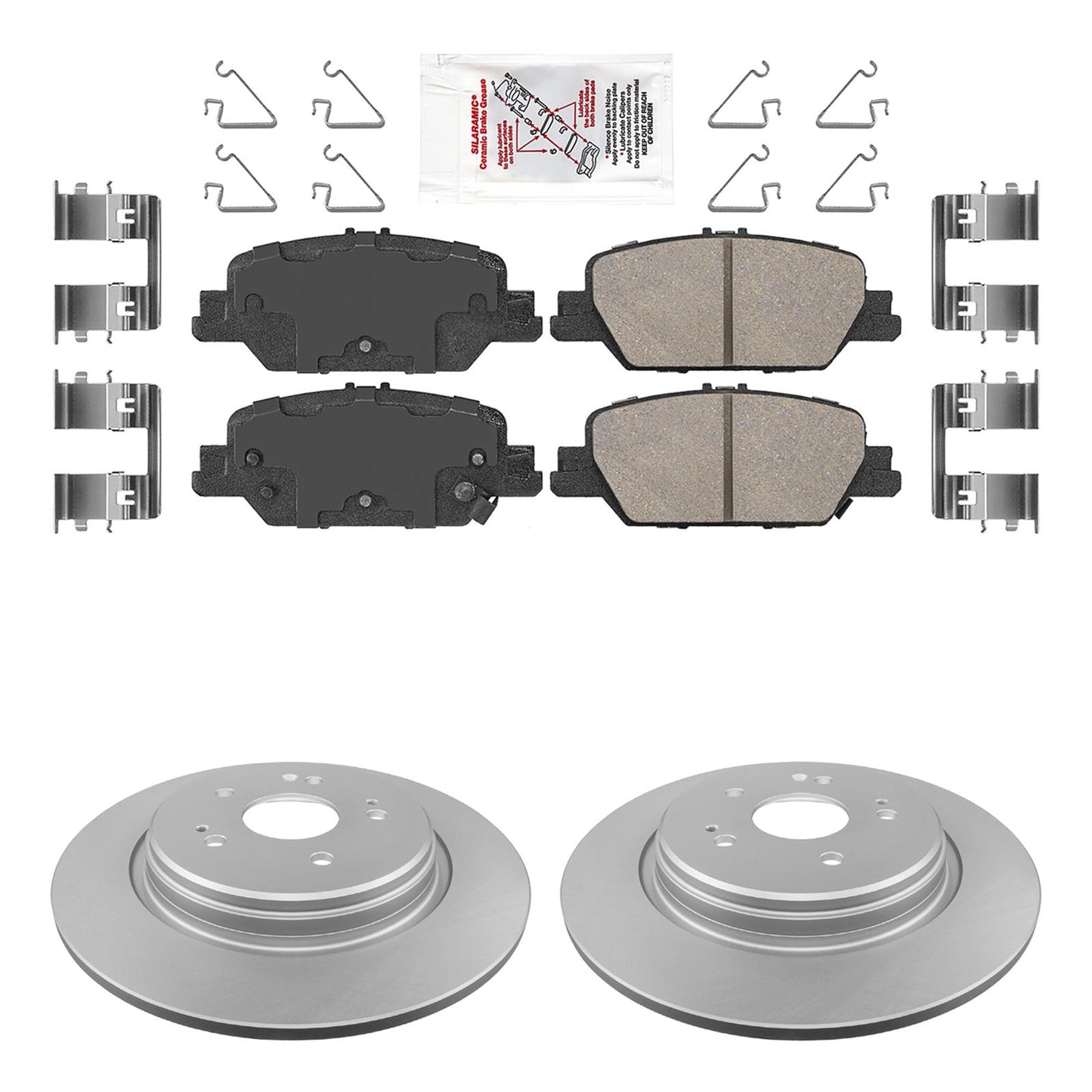 Rear Ceramic Brake Pads & Coated Rotors For Honda CR-V 2017 2018 2019 2020 2021