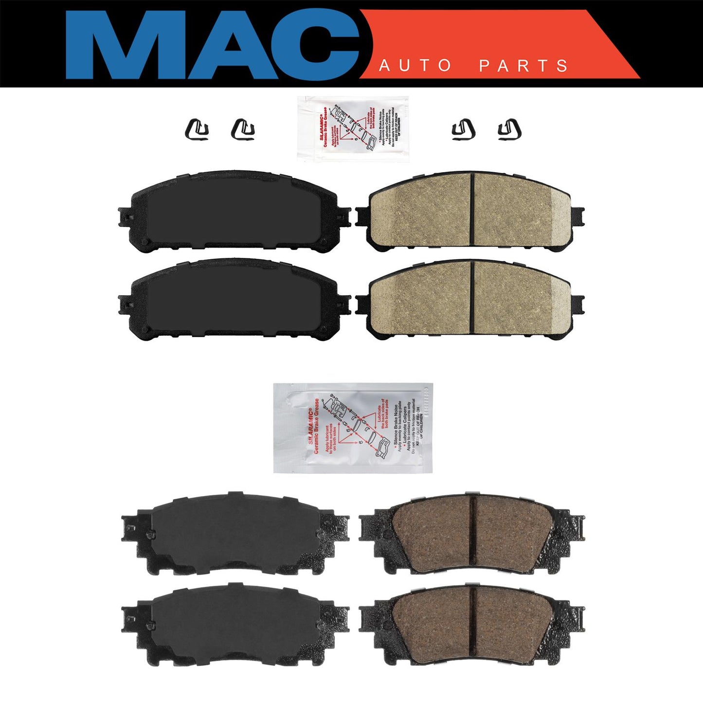 Ceramic Front + Rear Brake Pads FOR Lexus NX200t NX300 H RX350 RX450HL TRD