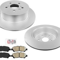 For 2008-2013 Toyota Highlander Rear Brake Rotors & Rear Ceramic Brake Pads