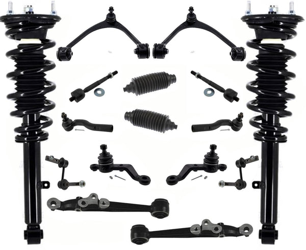 Front  Complete Struts Control Arms Tie Rods & Links For 1998-2005 Lexus GS300