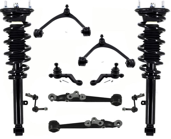 Front  Complete Struts Upper & Lower Control Arms Links For 98-2005 Lexus GS300