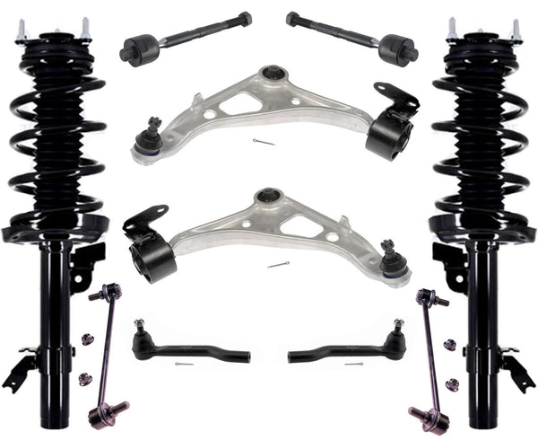 Front Complete Struts Control Arms Tie Rods and Links for Acura MDX 2014-2020