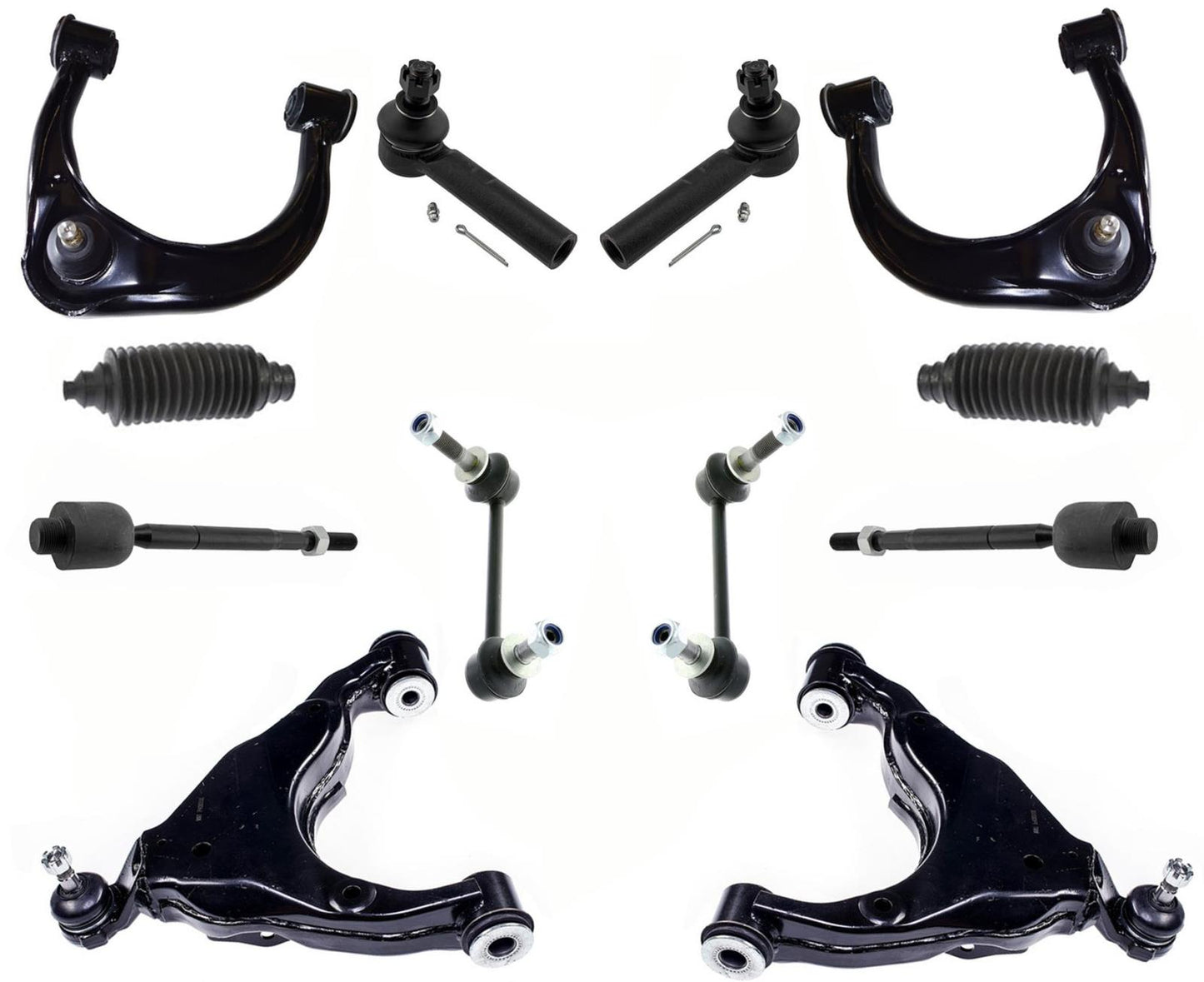 Front Upper & Lower Control Arms Tie Rods Links For Toyota 4Runner 2010-2023