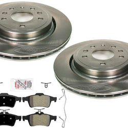 Rear Disc Brake Rotors & Semi Metallic Pads for 2010-2011 Saab 9-3X