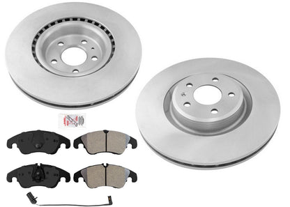Rotores de freno de disco delantero y pastillas semimetálicas para Audi S5 12-17