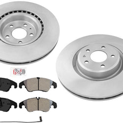 Front Disc Brake Rotors & Semi Metallic Pads for 12-17 Audi S5