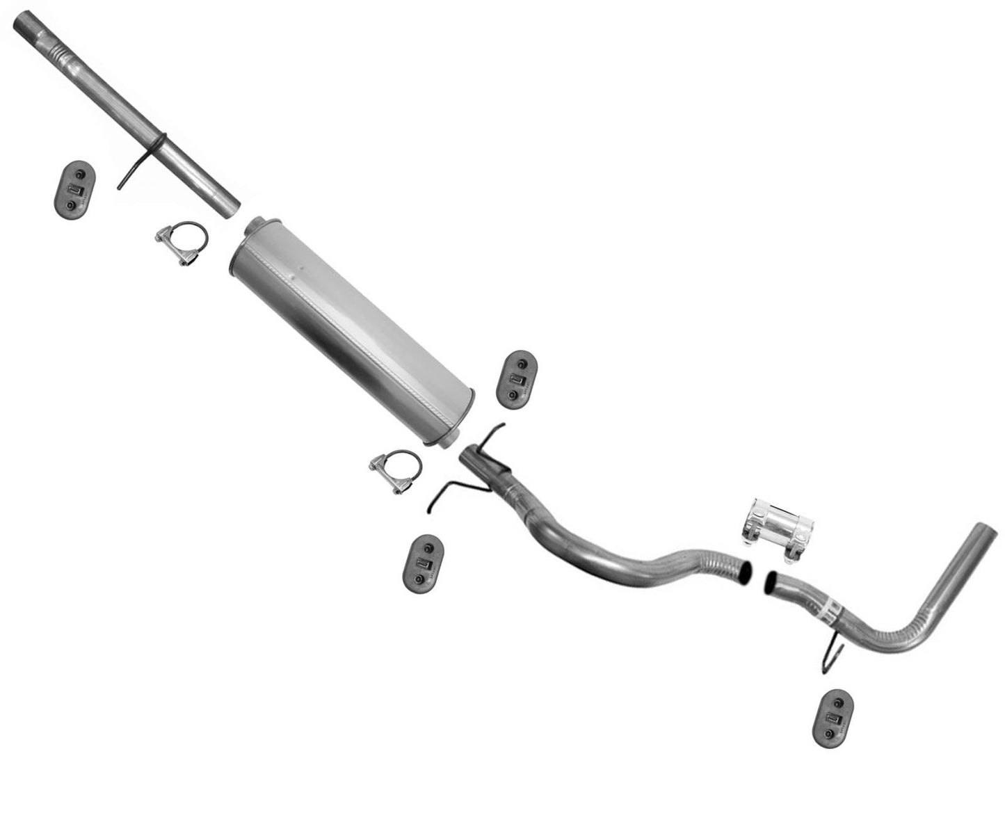 Tubo de extensión de escape para Ford E150 Van 4.6 2005, fabricado en EE. UU.