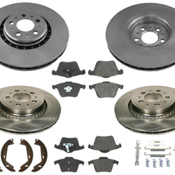 Para 05-09 Volvo XC90 4.4L 336MM 13 1/4 pulgadas Rotores de freno Pastillas de cerámica Ck Rotores