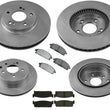 Front & Rear Brake Disc Rotors & Ceramic Brake Pads For 1997-2001 Infiniti Q45