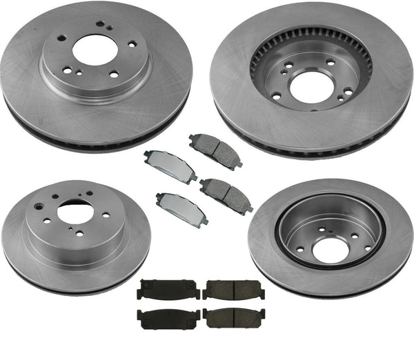 Front & Rear Brake Disc Rotors & Ceramic Brake Pads For 1997-2001 Infiniti Q45