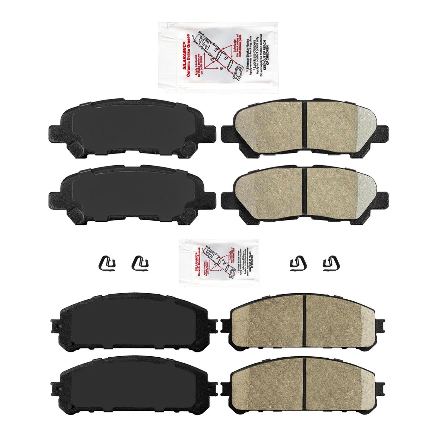 Ceramic Front + Rear Brake Pads FOR 2008-2013 Toyota Highlander