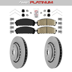 Front Pads & Coated Rotors FOR 2016-2021 Lexus RX350L RX450hL AVALON CAMRY TRD