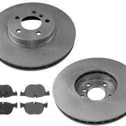 Para 2007-2018 BMW X5 3.0L Motor Rotor de freno de disco delantero Rotores y pastillas delanteras
