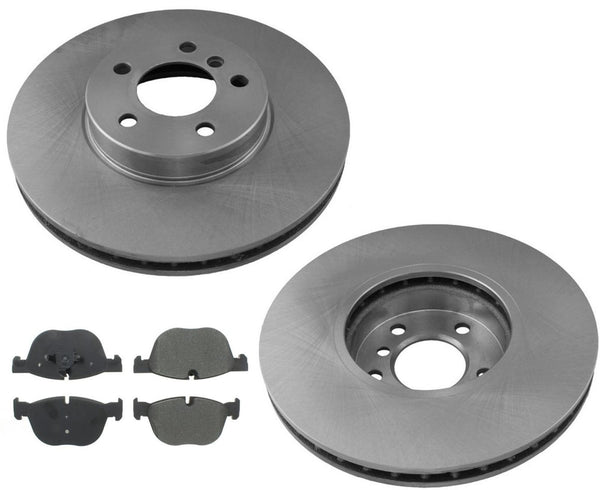 Para 2007-2018 BMW X5 3.0L Motor Rotor de freno de disco delantero Rotores y pastillas delanteras
