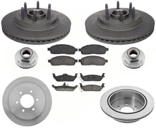 2 Wheel Drive Only Front Hub Bearing Brake Rotors & Pads 8Pc For 06-08 Mark LT