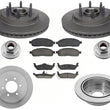 Rotores y pastillas de freno con cojinete de buje delantero solo con tracción en 2 ruedas, 8 piezas para Mark LT 06-08