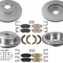 AmeriBRAKES Front & Rear Disc Brake Rotors & Pads For 10-12 Subaru Outback 3.6L