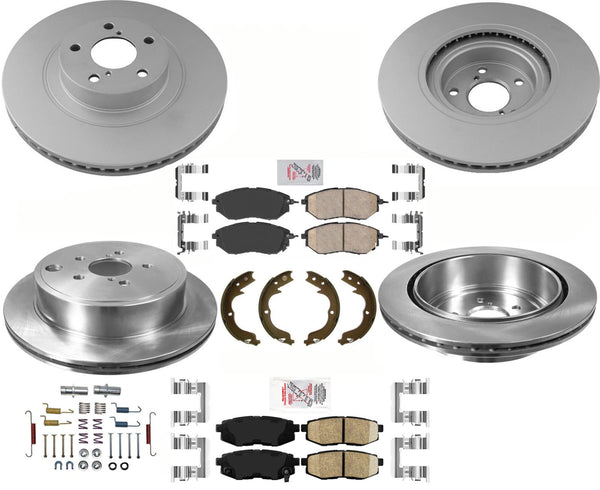 AmeriBRAKES Front & Rear Disc Brake Rotors & Pads For 10-12 Subaru Outback 3.6L