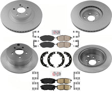 AmeriBRAKES Rotores y pastillas de freno de disco delantero y trasero para Subaru Forester 2014-2018
