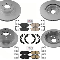 AmeriBRAKES Front & Rear Disc Brake Rotors & Pads For 2014-2018 Subaru Forester