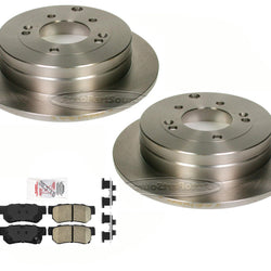 Rear Disc Brake Rotors & Ceramic Brake Pads For 2006-2009 Hyundai Azera