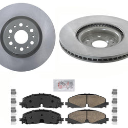 Front GEO Coated Disc Brake Rotors & Ceramic Pads For 2021-2022 Cadillac XT5
