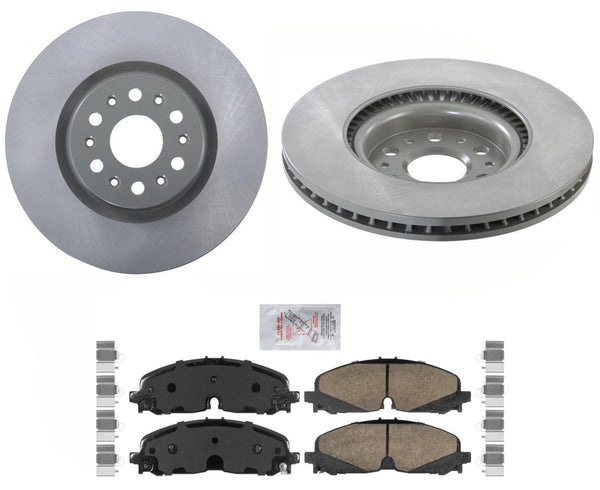 Front GEO Coated Disc Brake Rotors & Ceramic Pads For 2021-2022 Cadillac XT5
